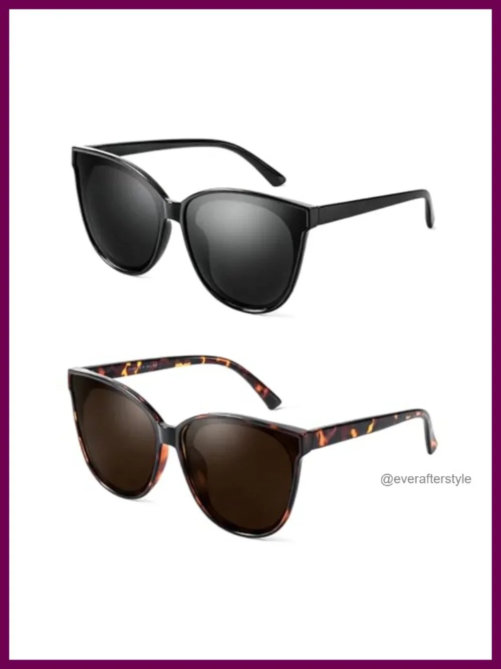 Polarized Cat Eye Sunglasses UV400 Protection TR90
